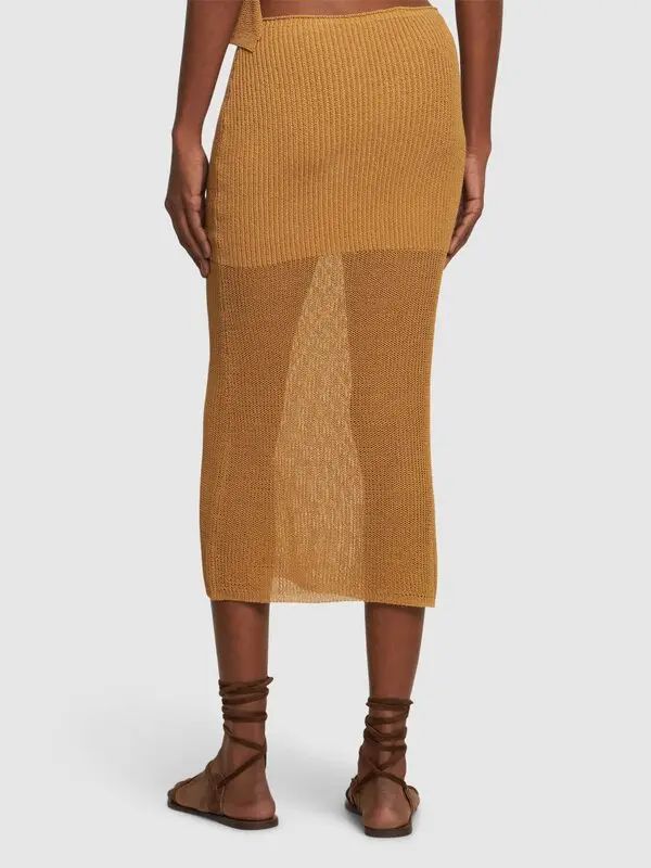 KNIT MIDI SKIRT