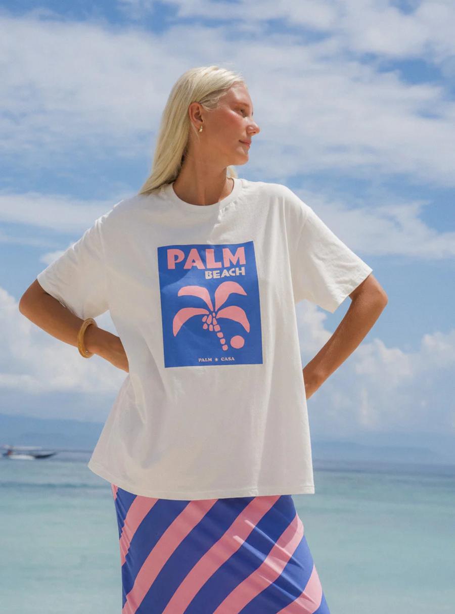 PALM BEACH POSTCARDS TEE