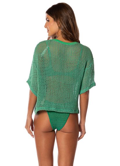 TROPICAL GREEN COTTA T-SHIRT