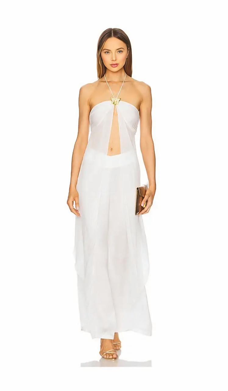 CORAL DRAPE TOP - PEARL