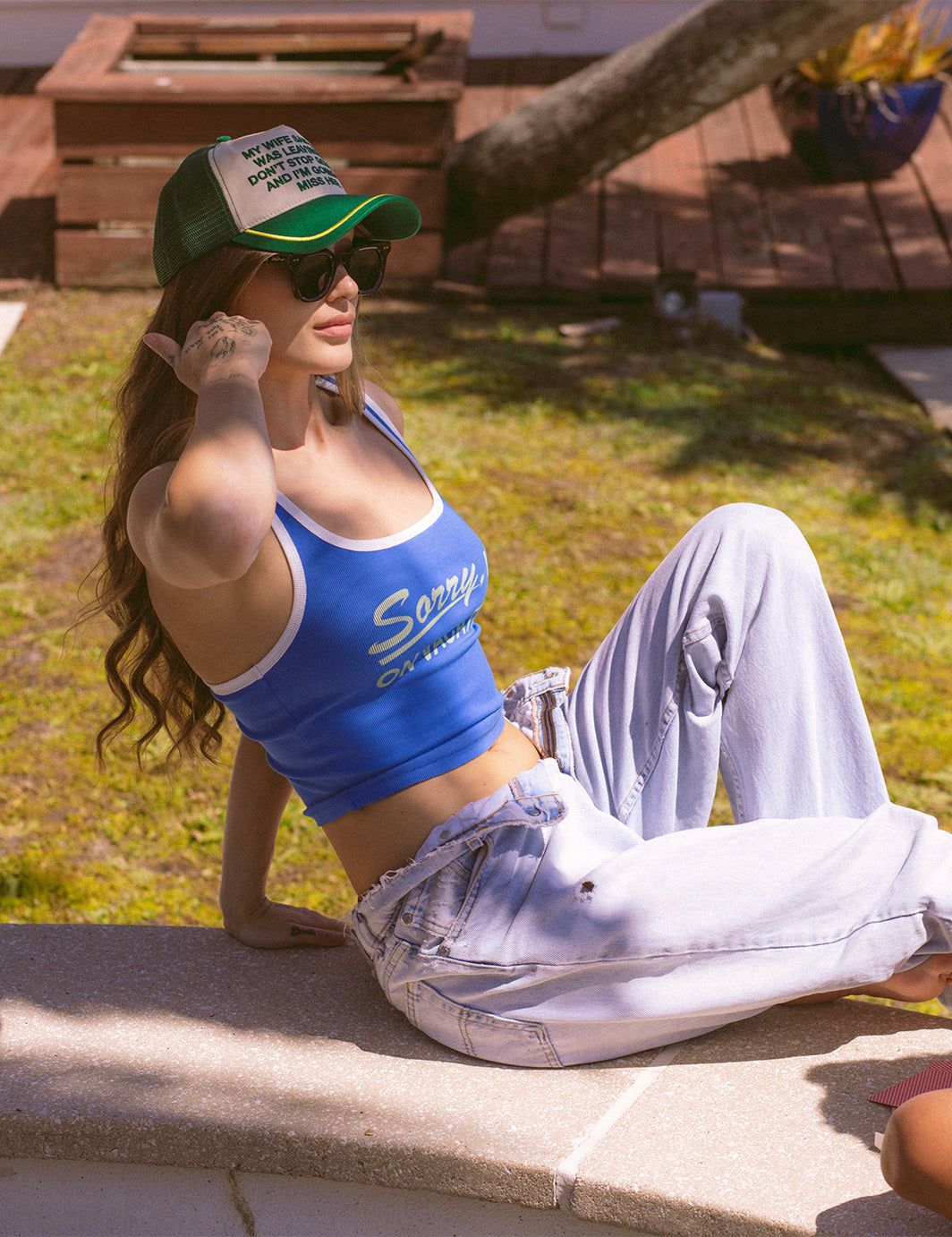 ON VACATION RIBBED TANK