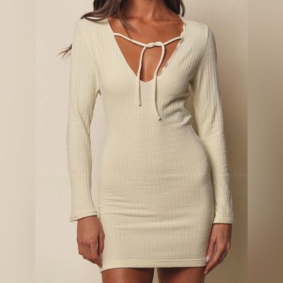 BUTTERCREAM RIB SOPHIA DRESS