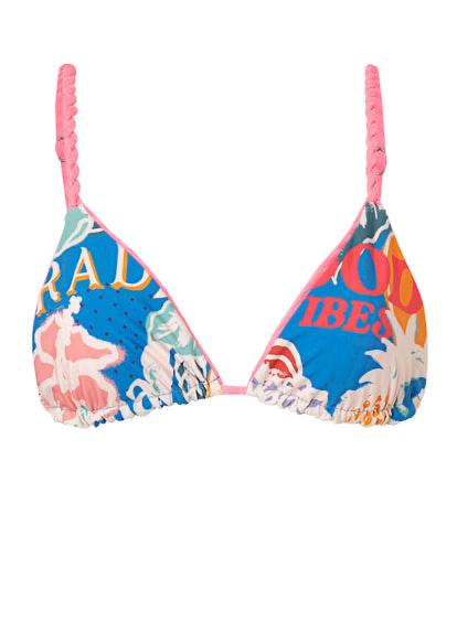 TAFFY PINK UPBRAID BIKINI TOP