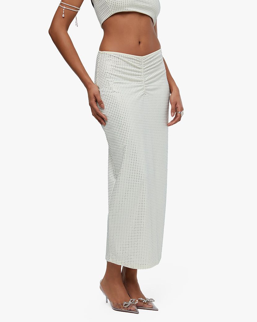 CRYSTAL MIDI SKIRT