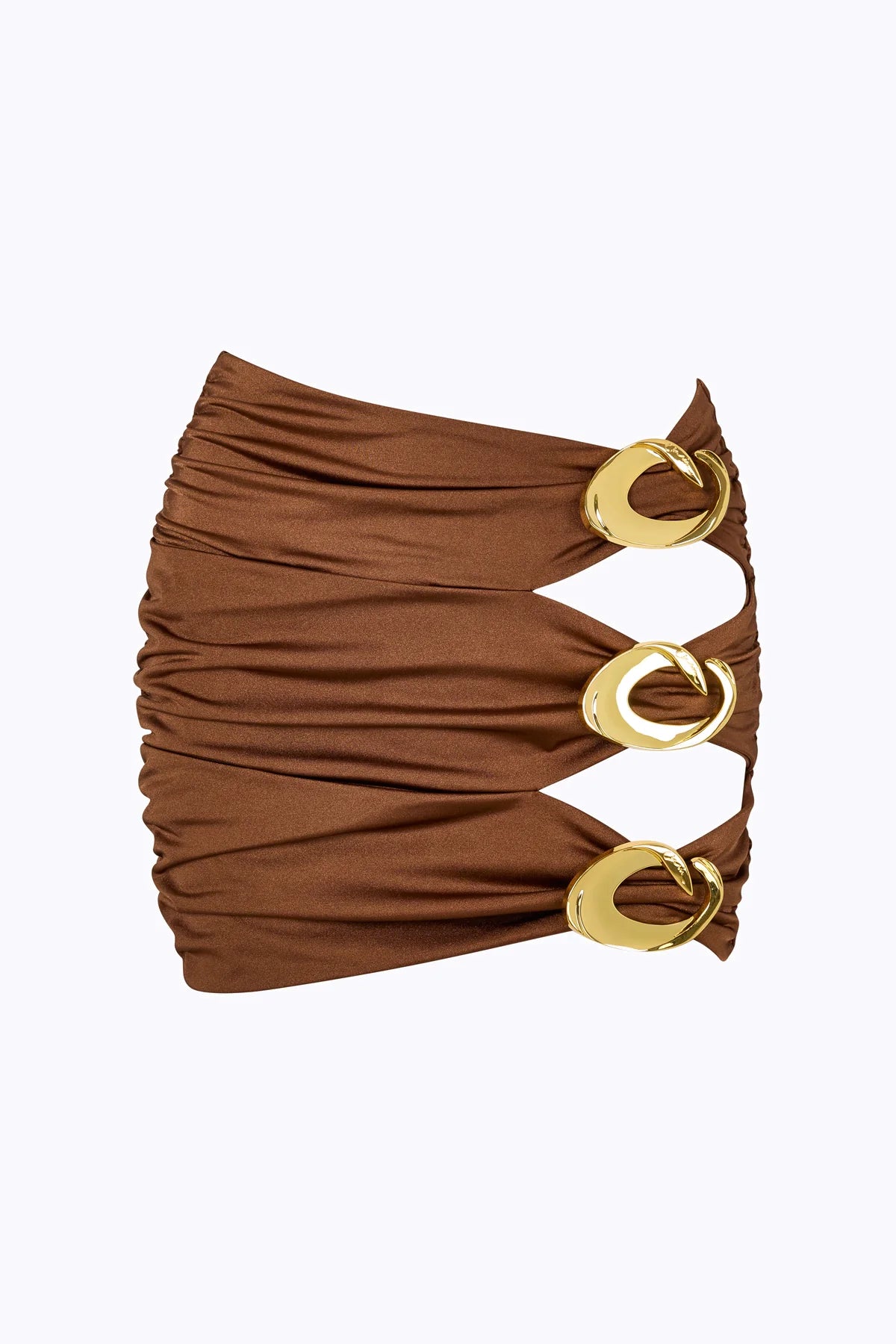 COUPE HALO CUT OUT MINI SKIRT - MOCHA