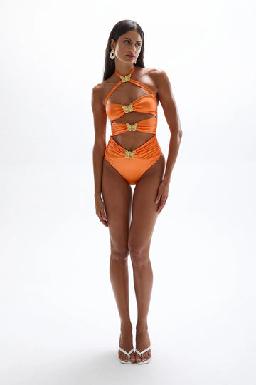 DIAMOND BUTTERFLY CUT OUT SWIMSUIT