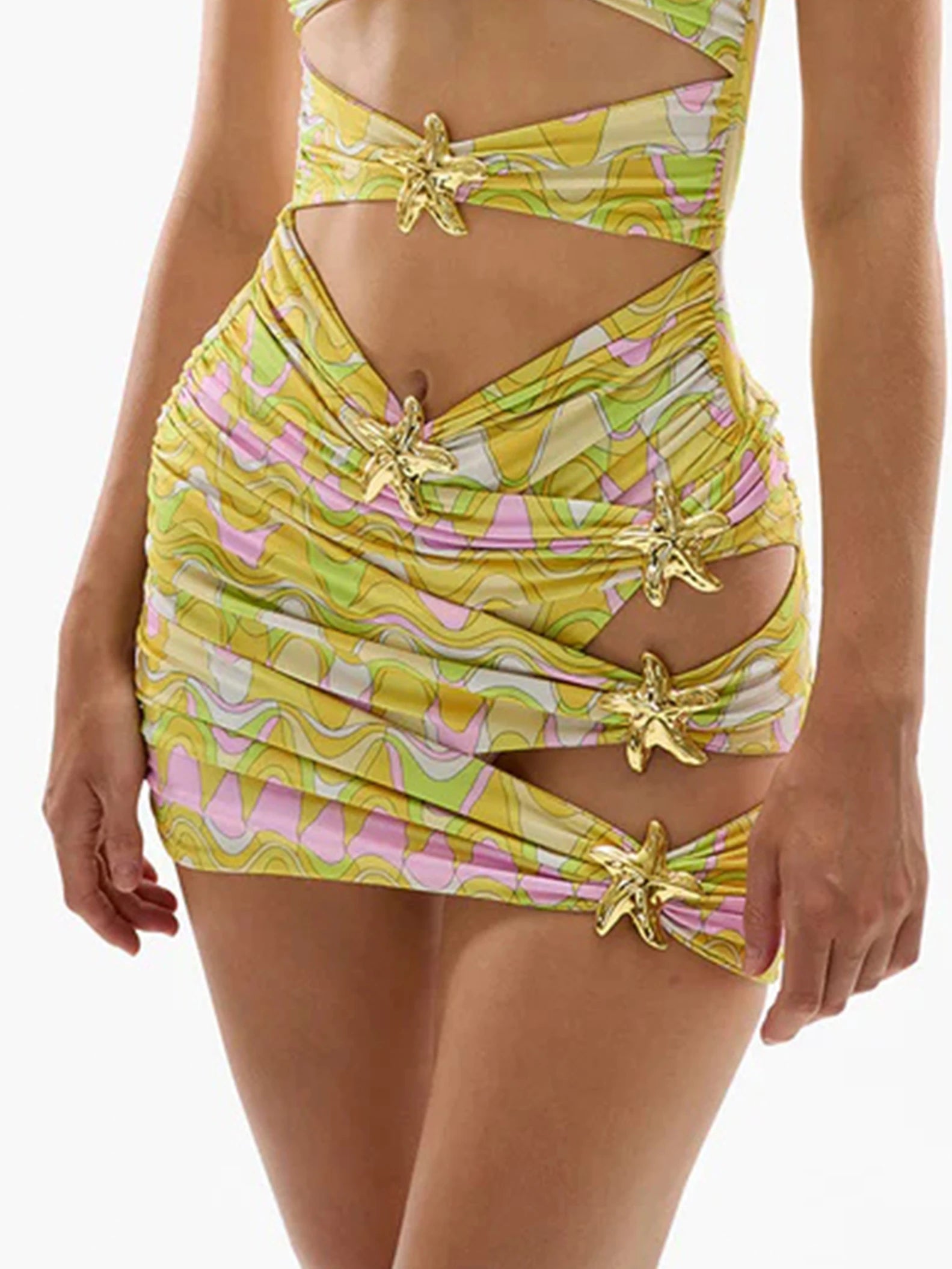 COUPE SEASTAR SKIRT - WAVY GOLD