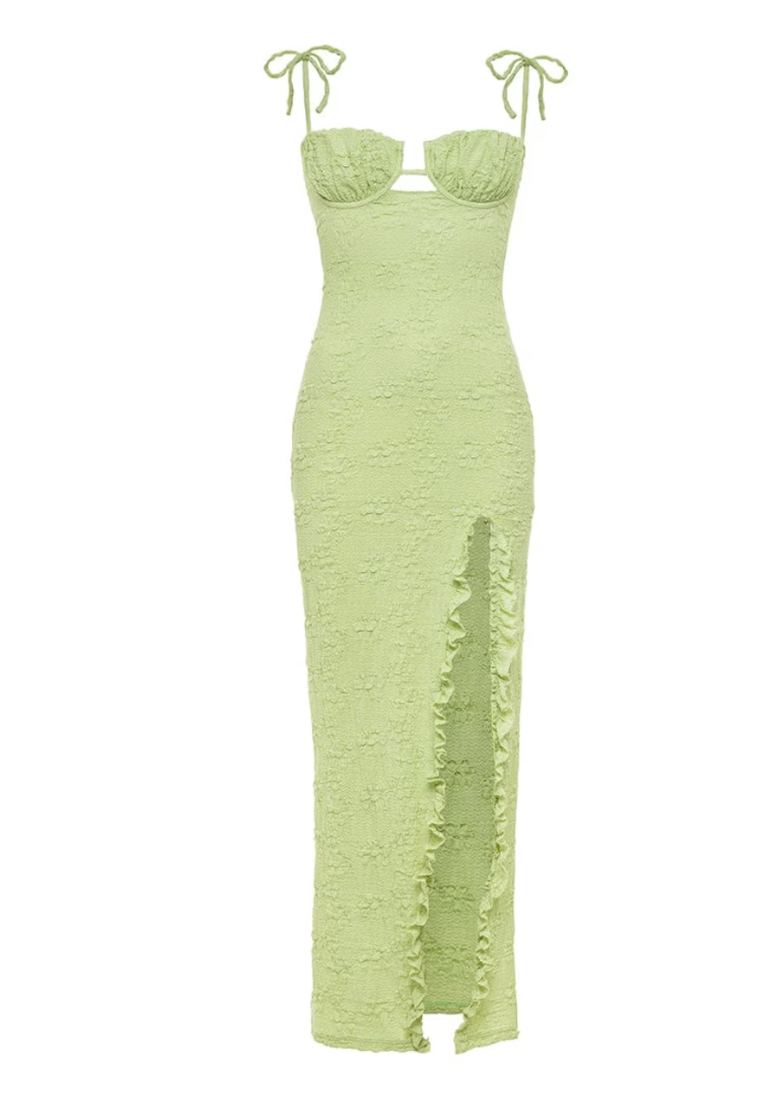PETAL LONG SLIP DRESS- AVO FLORAL