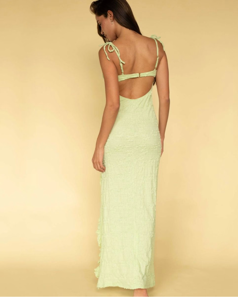 PETAL LONG SLIP DRESS- AVO FLORAL