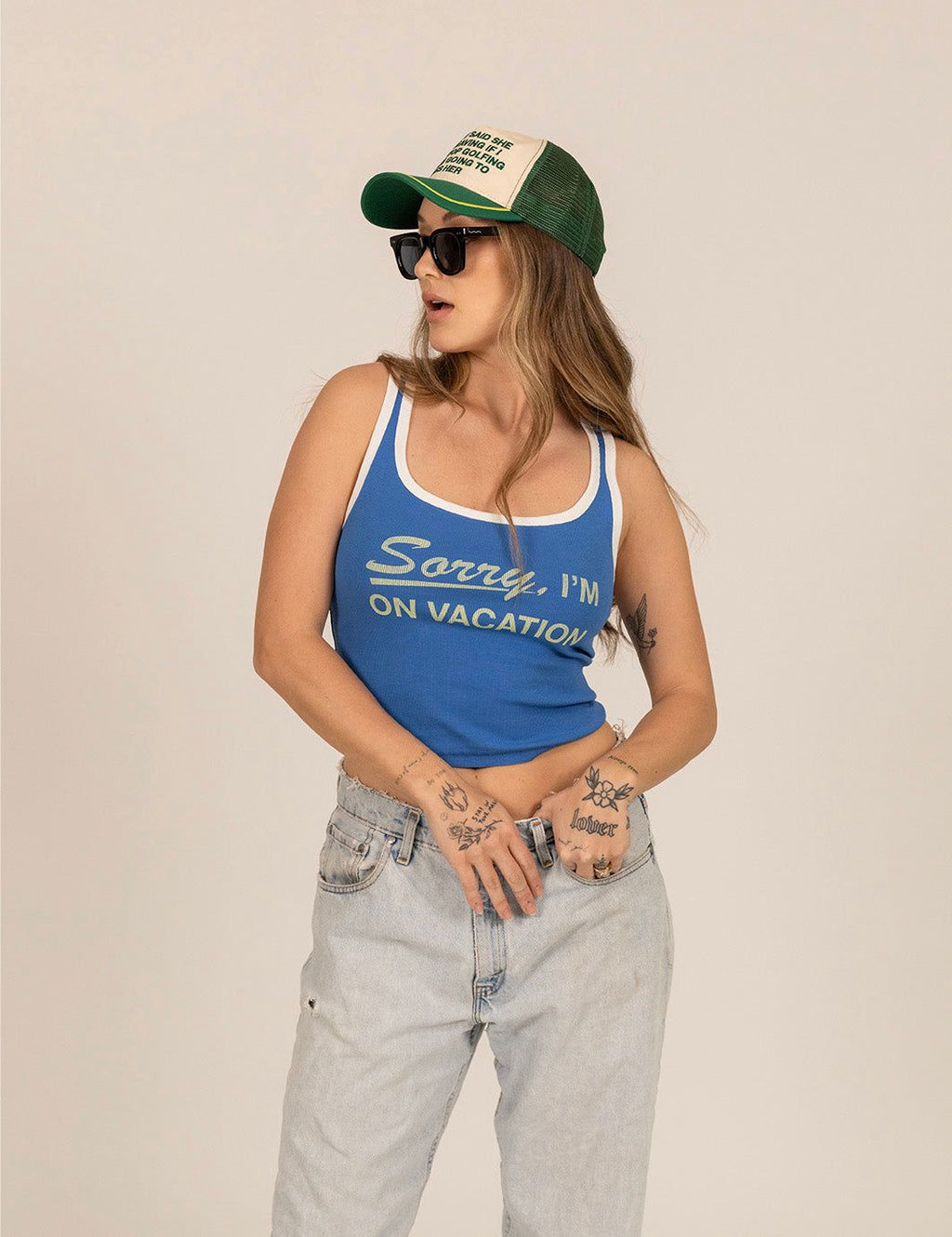 ON VACATION RIBBED TANK