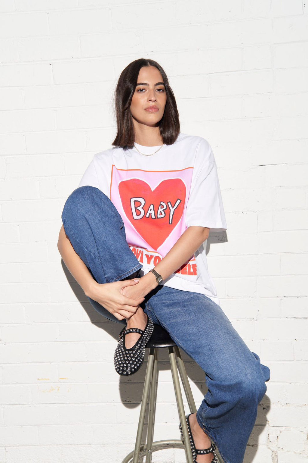 BABY,LOVE YOURSELF OVERSIZE TEE
