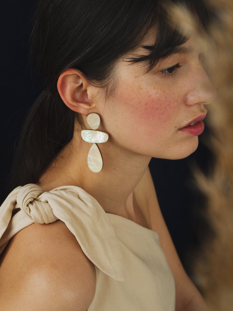 ANA EARRINGS IN MOTHER OF PEARL