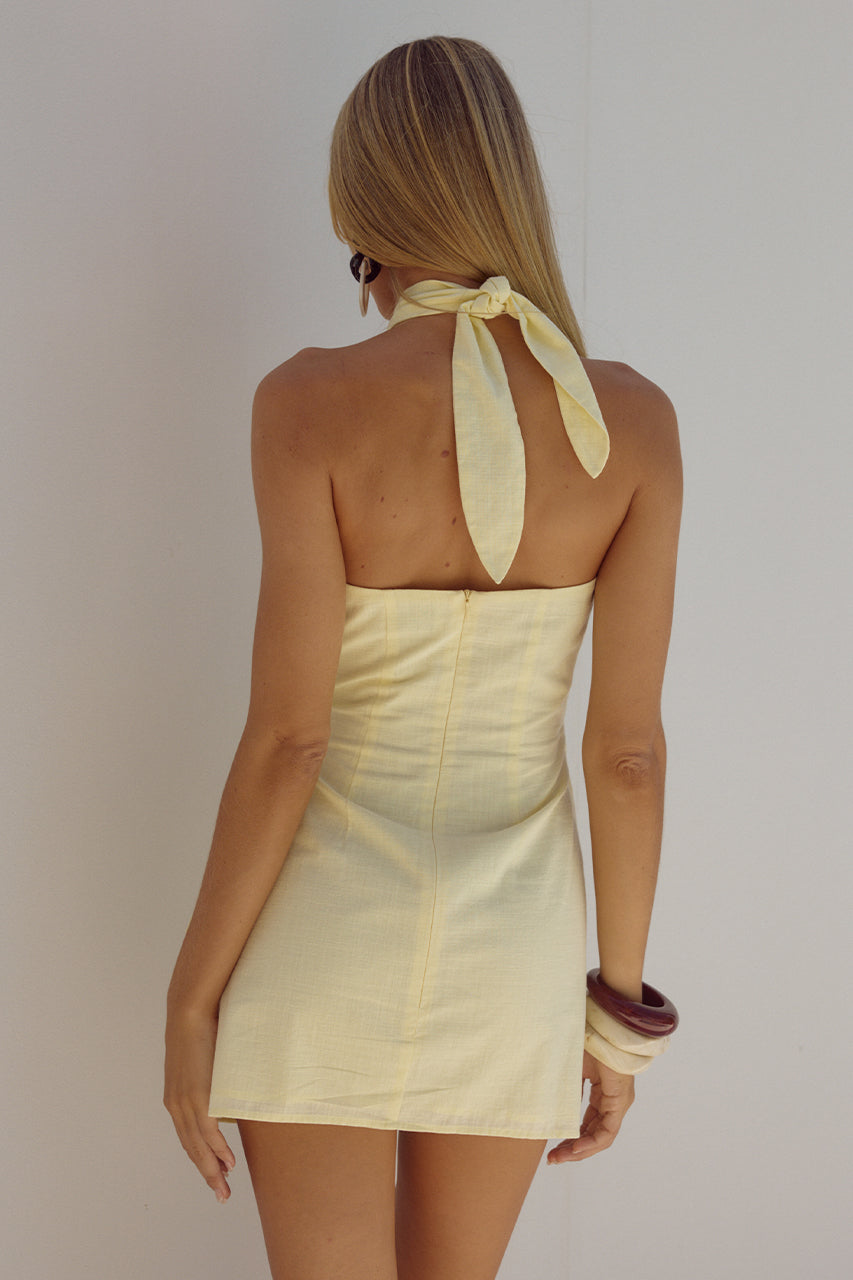 POPPY MINI DRESS - LEMON